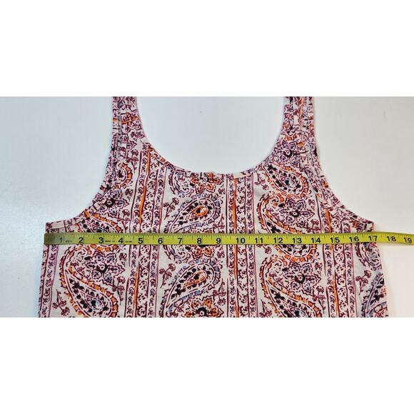 Billabong sz M lightweight soft stretch Aztec boho beach tank top EUC y2k 90s - Picture 6 of 6